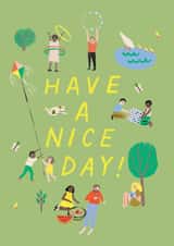 Classic Birthday Card - Park Picnic - Have A Nice Day created by Ohh Deer