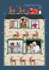 Personalised Christmas Photo Card created by Cindy Reynolds - Cute Christmas Card - Cosy Home - Santa And Renideer