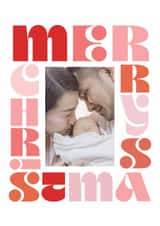 Personalised Christmas Photo Card created by lori wemple - Classic Christmas Card - Modern Typography