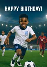 Fun Birthday Card - England Footballer created by Woody's Design