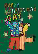 Cute Christmas Card - Happy Christmas Gay created by Giddy Kipper