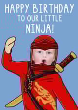 Personalised Birthday Photo Card created by OhJaye - Cute Birthday Card - Little Ninja