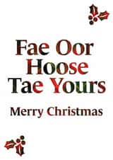 Classic Christmas Card - Scottish - From Our House To Yours created by Scottish Greetings