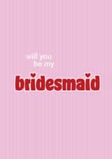Cute Pink Bridesmaid Card created by at SUMAIA'S