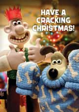 Funny Christmas Card - Wallace and Gromit - Jumper - Cracking created by Hype Cards