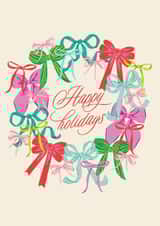 Pretty Christmas Card - Colourful Bow Wreath created by Jackie Crawford