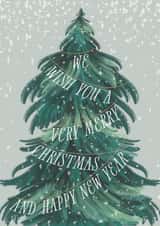 Classic Christmas Card - Snowy Tree created by Jackie Crawford