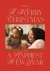 Personalised Christmas Photo Card created by lori wemple - Classic Christmas Card - Happiest New Year