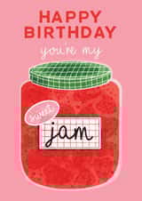 Cute Birthday Card - You're My Sweet Jam - Jam Jar created by THE PRINTED SQUARE STUDIO