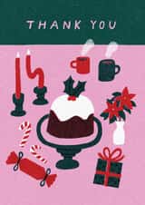 Arty Christmas Card - Thank You - Pudding created by Sunpatch Society