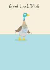 Good Luck - Duck - Modern - Animal created by Beverley Edge Illustrations
