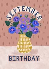 Classic Birthday Card - September Flowers - For Her created by Jessie Maeve Studio