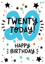 Classic Birthday Card - 20th - For Him/Her created by Lyndsay Moon