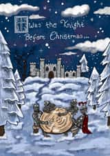 Funny Medieval Christmas - Classic Christmas card created by Aweirdandwonderful🍄