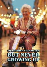 Funny Birthday Card - Never Growing Up created by Shower Thoughts