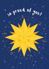 Cute Graduation/Congratulations - So Proud Of You - Star created by Klara Hawkins