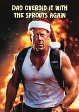 Funny Christmas Card - Die Hard - Sprouts created by Giddy Kipper