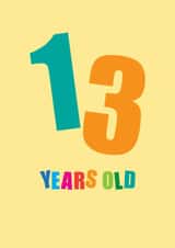 Classic 13th Birthday Card - 13 Years Old created by mrs L cards