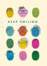 Cute Thinking Of You Card - Keep Smiling created by Klara Hawkins