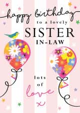 Classic Birthday Card - Lovely Sister-In-Law - Balloons created by Michelle Fiedler Design