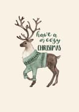 Classic Christmas Card - Reindeer - Have A Cosy Christmas created by Elena O'Neill