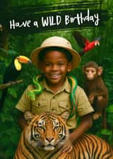 Cute Birthday Card - Wild Safari created by Woody's Design
