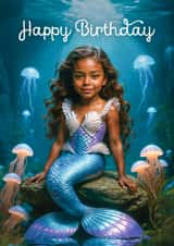 Cute Birthday Card - Magical Mermaid created by Woody's Design