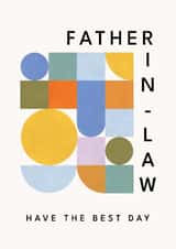 Arty Birthday Card - Father In Law - Bauhaus Shapes created by Lemon and Sugar 