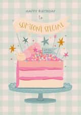Pretty Birthday Card - Someone Special - Pink Cake created by The Pattern Press