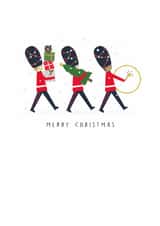 Cute Christmas Card - Royal Guards created by Klara Hawkins