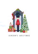 Classic Christmas Card - Season's Greetings - London Festive Guard created by Klara Hawkins