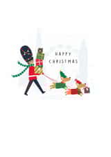 Classic Christmas Card - London - Royal Guards With Dogs created by Klara Hawkins