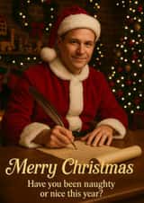Funny Christmas Card - Santa - Naughty or Nice created by Jammy Designs