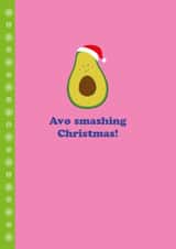 Cute Christmas Card - Avo Smashing Christmas! - Avocado created by Happy Street