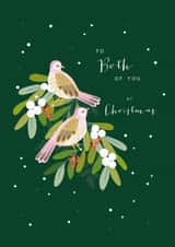 Classic Christmas Card - Turtle Doves created by Klara Hawkins