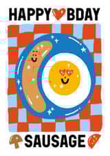 Cute Birthday Card — Smiley Fry Up created by Sanders de Roeper