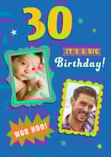 Personalised Birthday Photo Card created by Dalia Clark Design - Classic Birthday Card - 30th - Big Birthday