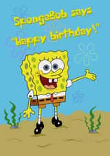 SpongeBob fans of all ages will love this card in a bright cheerful style. created by Sharonflemingart