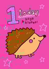 Cute Birthday Card - Hedgehog created by Louise Kade