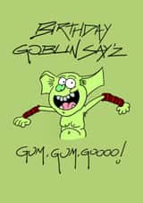 Birthday, happy, goblin created by Daniel Martin-Corben