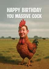 Funny Birthday Card - Massive Cock created by Picardso