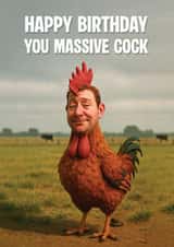Funny Birthday Card - Massive Cock created by Picardso