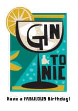 Arty Birthday Card - Gin & Tonic created by Lynn Evans