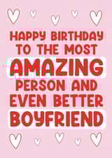 Heartfelt Birthday Card - For Boyfriend - Amazing Person created by Stuck Shop Gifts
