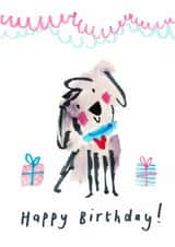 Cute birthday card for dog lovers created by Sketchy Muma