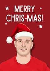 Chris Wood Funny Pun Christmas Card created by Original Fox Cards