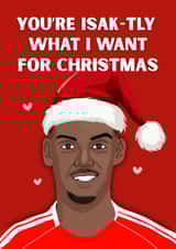 Alexander Isak Liverpool Christmas Card created by Original Fox Cards