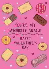 Classic Valentine's Day Card - My Favourite Snack - Biscuits created by @Laura Lonsdale Designs