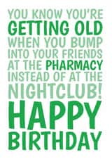 Funny Birthday Card – Pharmacy Versus Nightclub created by @Cupsie's Creations