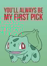 Cute Bulbasaur Birthday Card for Friend – Fun Pokémon Design & Personal Message created by DanAllen20